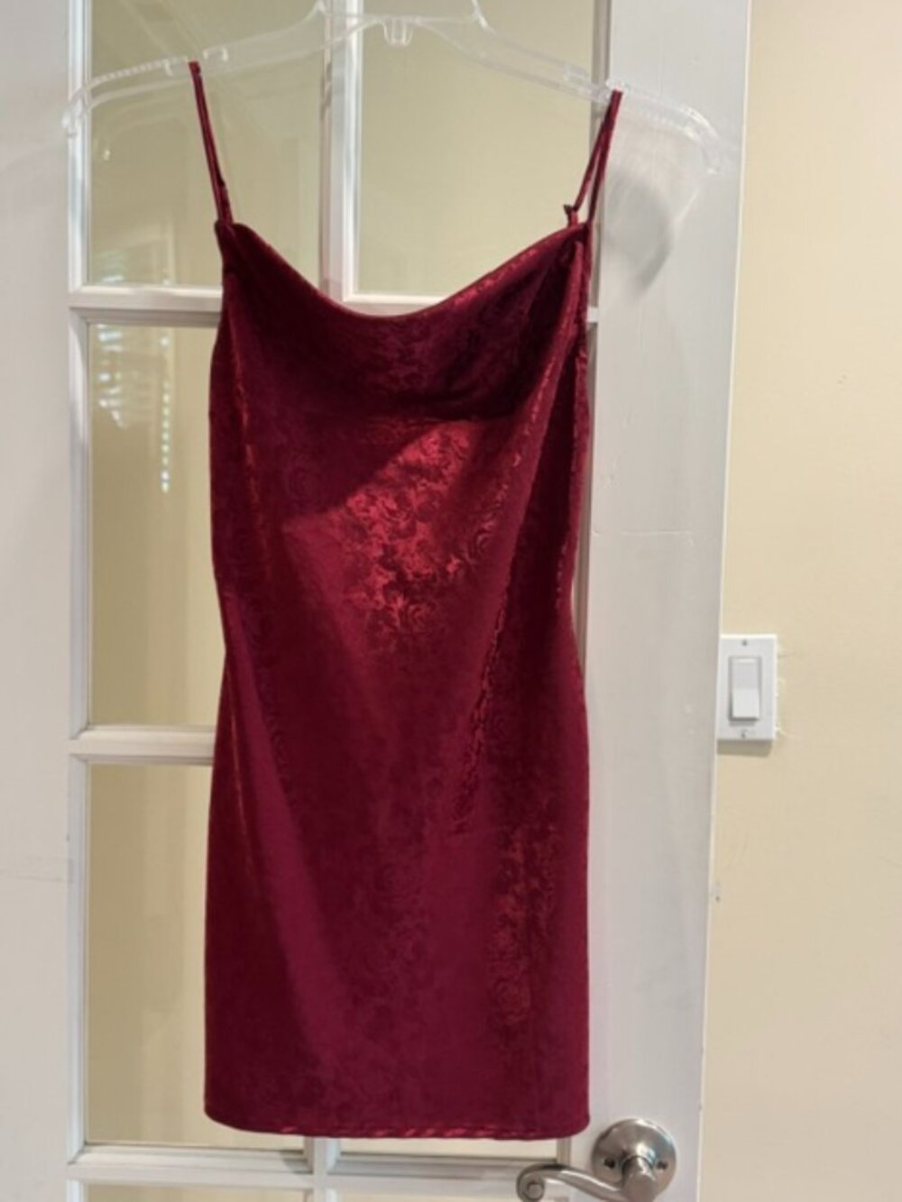Princess Polly Burgandy Slip Dress Size 2